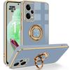 Case for Xiaomi Redmi Note 12 5G - Blue - 360° Rotating Ring - Shockproof Protection - Hybrid TPU