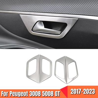 Для Peugeot 3008 5008 GT 2017-аксессуары из нержавеющей стали, автостайлинг, дверная ручка автомобиля, крышка чаши, украшение интерьера, накладки