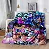 Animated music movie K-Pop: Demon Hunters Flannel Blanket Sofa Decoration Bedding Camping picnic blanket blankets for beds