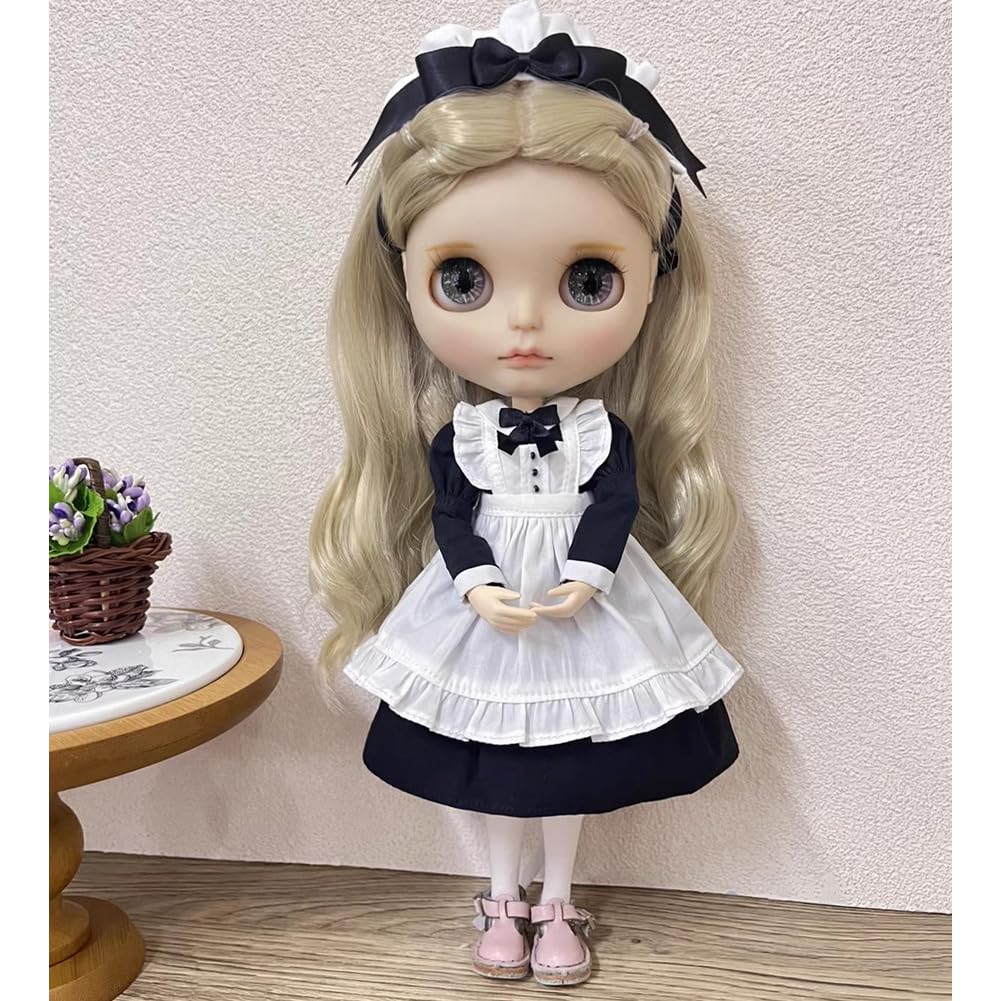 Rakulifey Одежда для Блайз Нео Блайз Комплект костюма Цельное платье горничной Платье Одежда Обитсу 24 Набор из 4 предметов