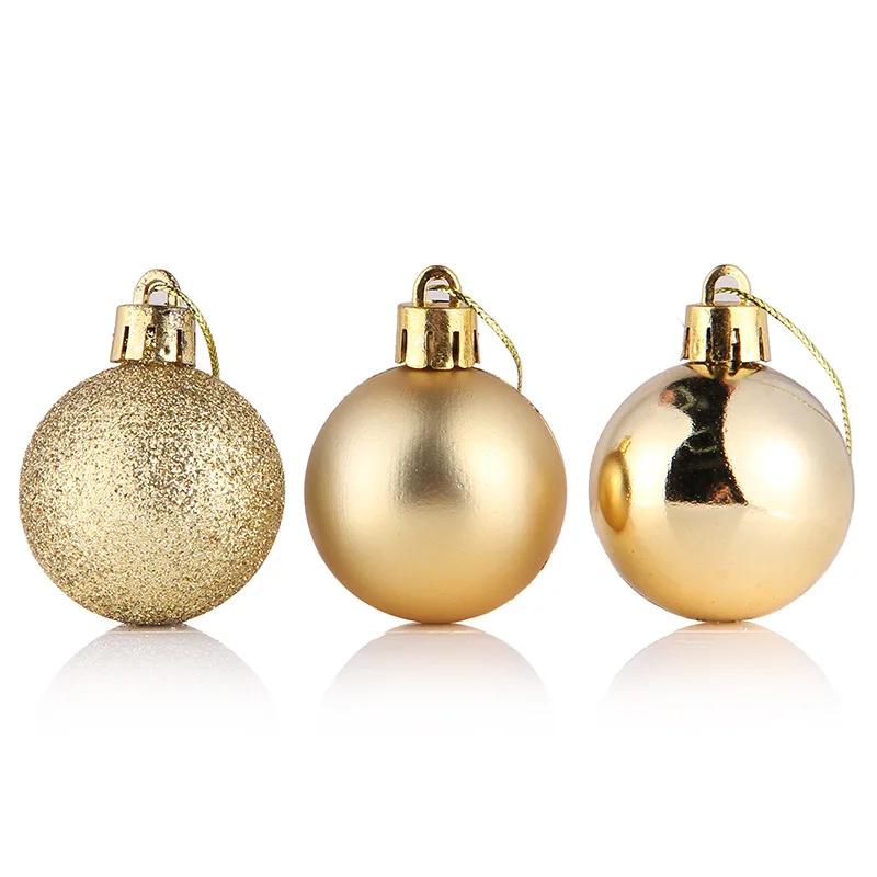 24pcs/Box Christmas Balls Christmas Tree Ornaments Christmas Decoration for Home Party Christmas Hanging Pendant