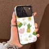 Чехол для телефона с кактусами и суккулентами для iPhone 17 16 15 14 13 12 11 Pro Max Plus Серебристый карамельный Матовый чехол