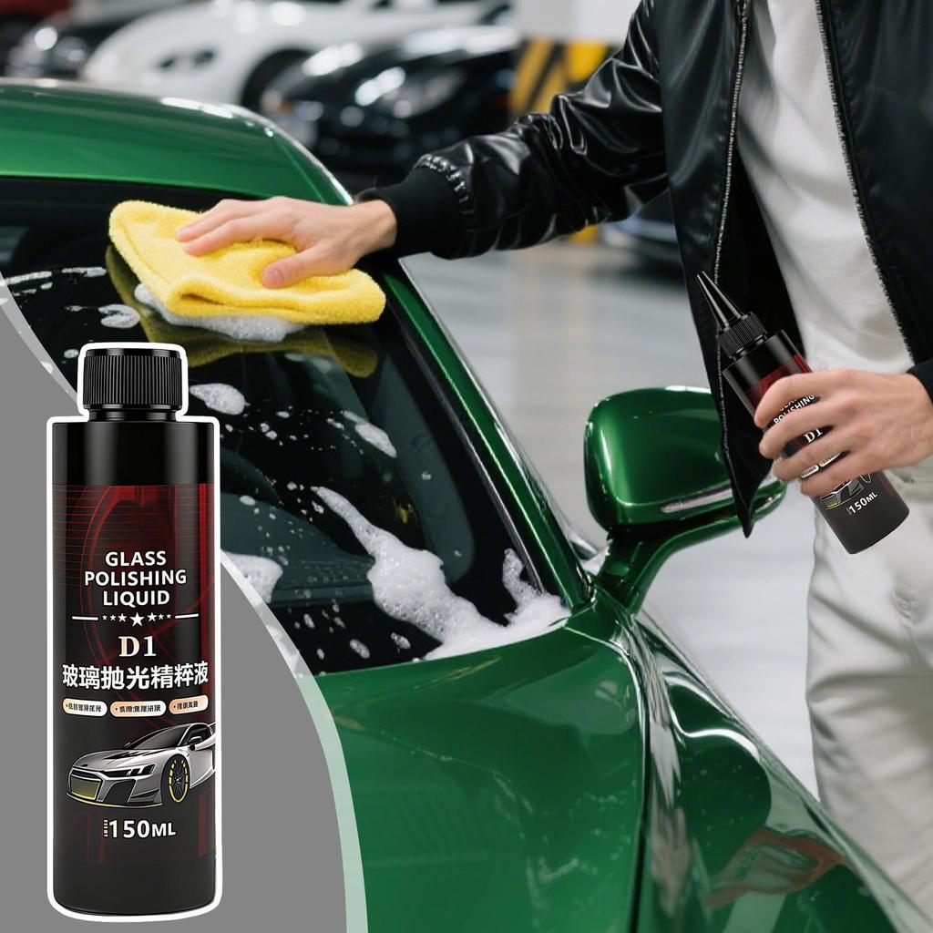 Полировальная жидкость для автомобильного стекла Средство для удаления царапин с лобового стекла Долговечный полироль Очиститель Средство для удаления масляной пленки с окон Чистящее средство
