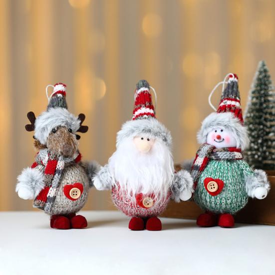 Рождественский кулон Санта-Клаус Снеговик в форме лося Рождественская елка подвесное украшение для праздничных украшений дома