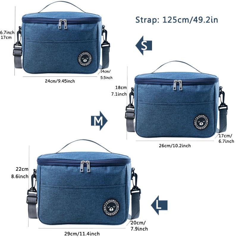 Большая изолированная сумка для обеда для взрослых и детей, мужская термопрохладная коробка для хранения горячей еды