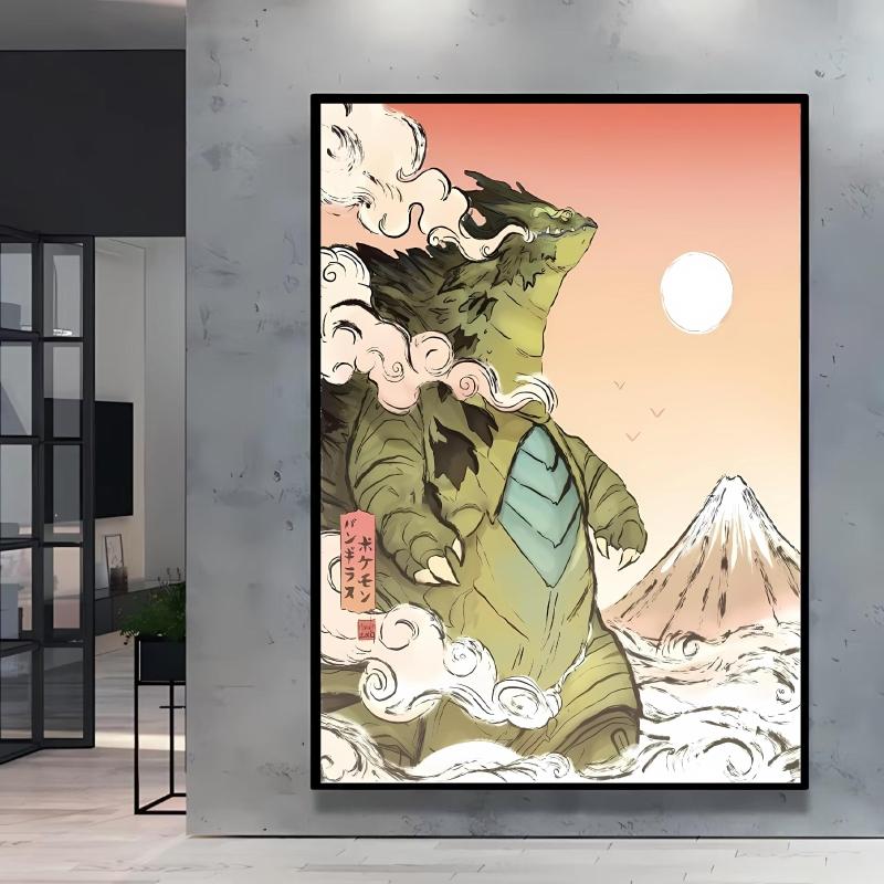 Canvas Printing Pokemon Pikachu Classic Anime Character Poster Modern Retro Style Home Room Decor Friends Gifts High Quality