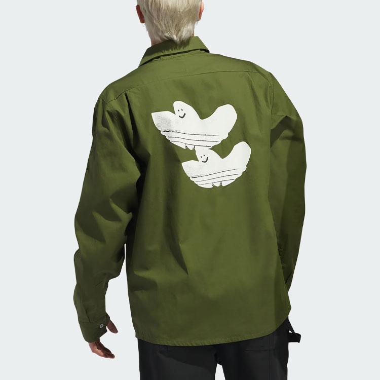 Adidas Originals Shmoofoil Спортивная рубашка с длинными рукавами на пуговицах Топы унисекс Wild-Pine IU0081