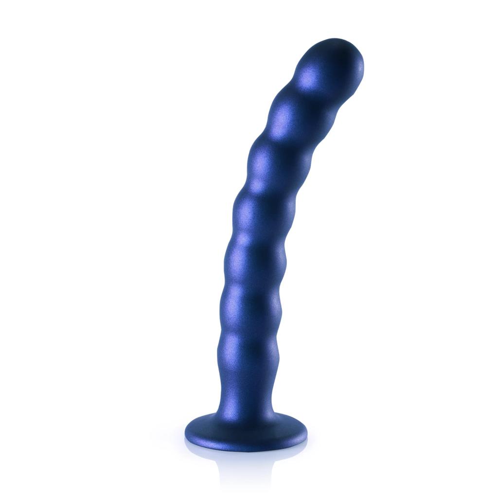 Ouch! - Silicone G-Spot Dildo with Beads - 20.5 cm