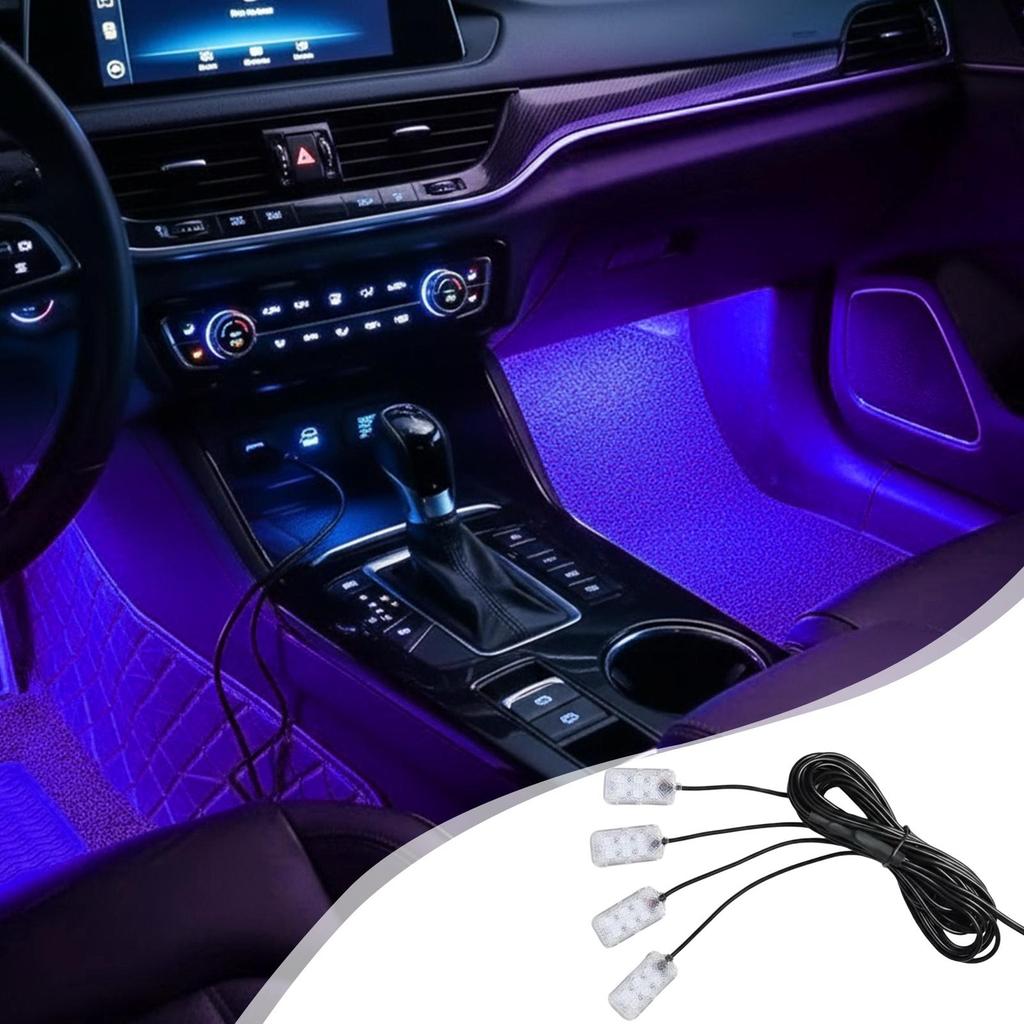 Амбиентная подсветка для автомобиля Регулируемая USB-лампа с USB-портом Внутренняя амбиентная подсветка для грузовика, внедорожника, трактора, прицепа