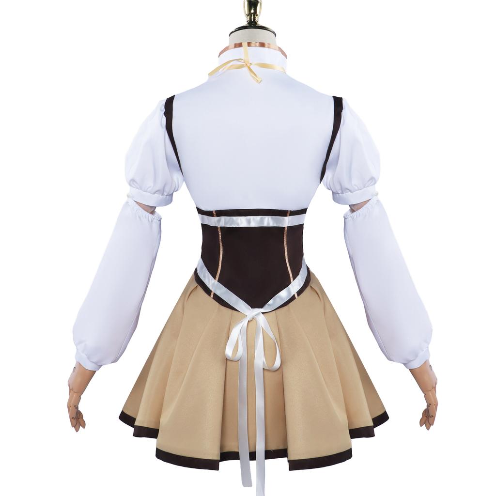 Томоэ Мами Косплей Аниме Puella Magi Madoka Magica Косплей Костюм Платье Томоэ Мами Наряды для Хэллоуинской вечеринки