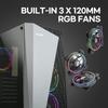 ZALMAN S4 Plus Корпус для ПК Mid-Tower с 3 RGB вентиляторами (CS7798)