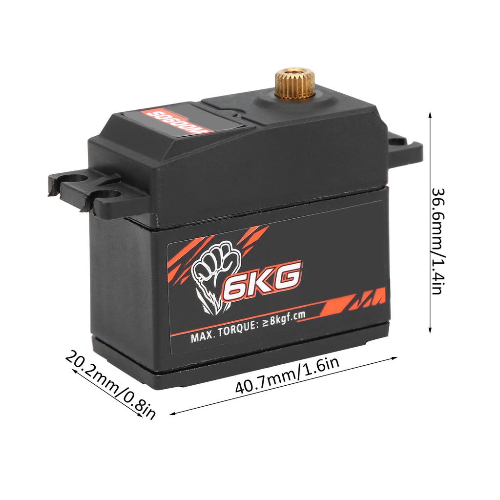 S0600M 7KG Metal Gear Digital Servo, High Efficiency Low Noise with 5pcs Servo Arms, for 1:10 High Speed Car Fixed Wing Boat