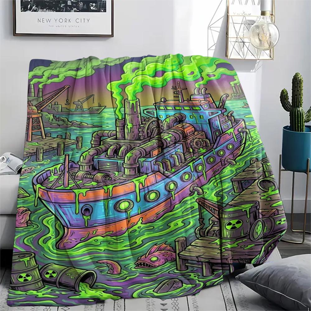 acid transportation vehicles Print Flannel Blanket,High quality Comfortable for All Seasons,Home Decor,Warmth and Comfort,Perfect for Christmas Gifts