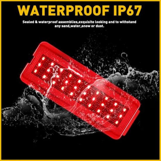 2X [RED] Interior Panel Door LED Light Lamp For 1999-2007 Fit F-450 Super Duty