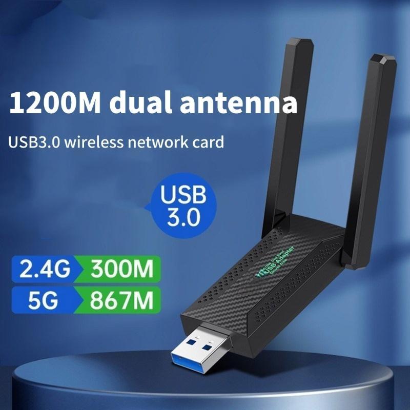 Fast Speed USB  WiFi Adapter, 1200Mbps 5G/2.4G Networking Adapter for Desktop Laptop PC