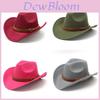 Западная ковбойская шляпа с атласным плетением для мужчин и женщин, защита от солнца, лето, зима