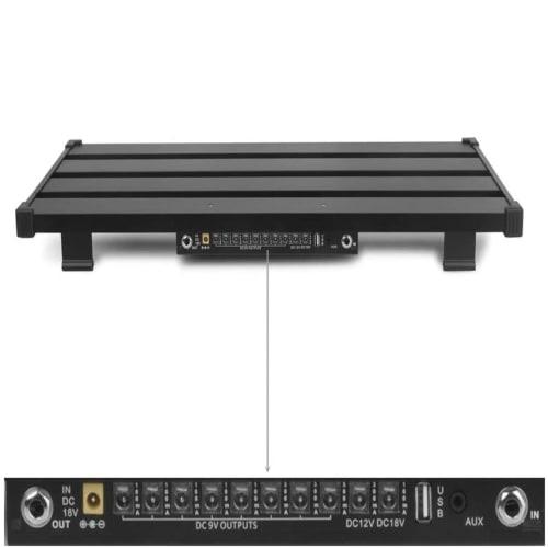 GOKKO Guitar Effects Pedal Board with Detachable Power Supply, Durable and Ultra-Lightweight Aluminum Alloy Construction, and Storage Bag (XL-650x300x