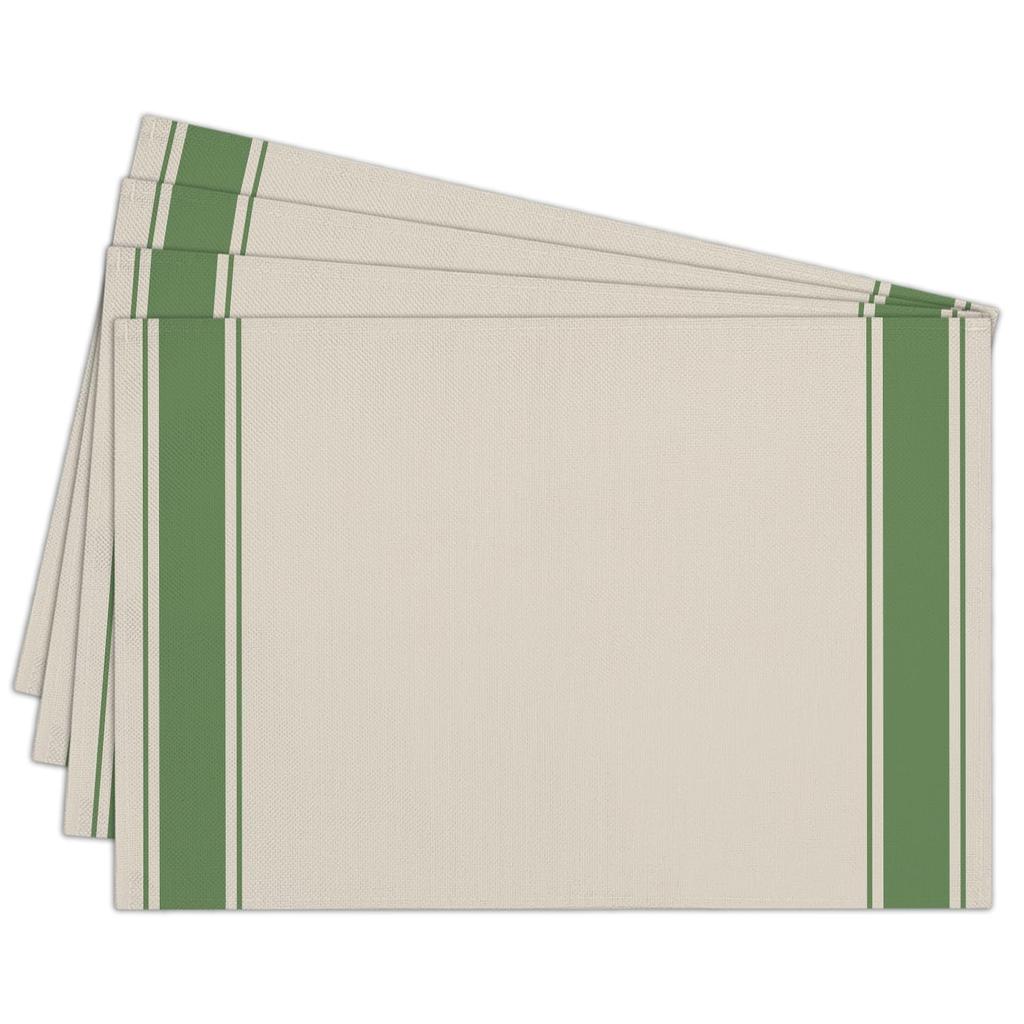 Cotton Linen Waterproof Placemats Set of 4, Baby & Kids Dining Mat Colorful You are My Sunshine Table Mats