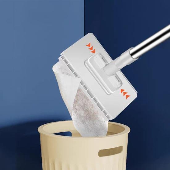 Мини-швабра Snap Grip Zero Touch со сменной тканью, ленивая швабра, швабра с длинной ручкой и плоской головкой с фиксацией, со шваброй для подметания для влажной и сухой уборки дома, ванной комнаты