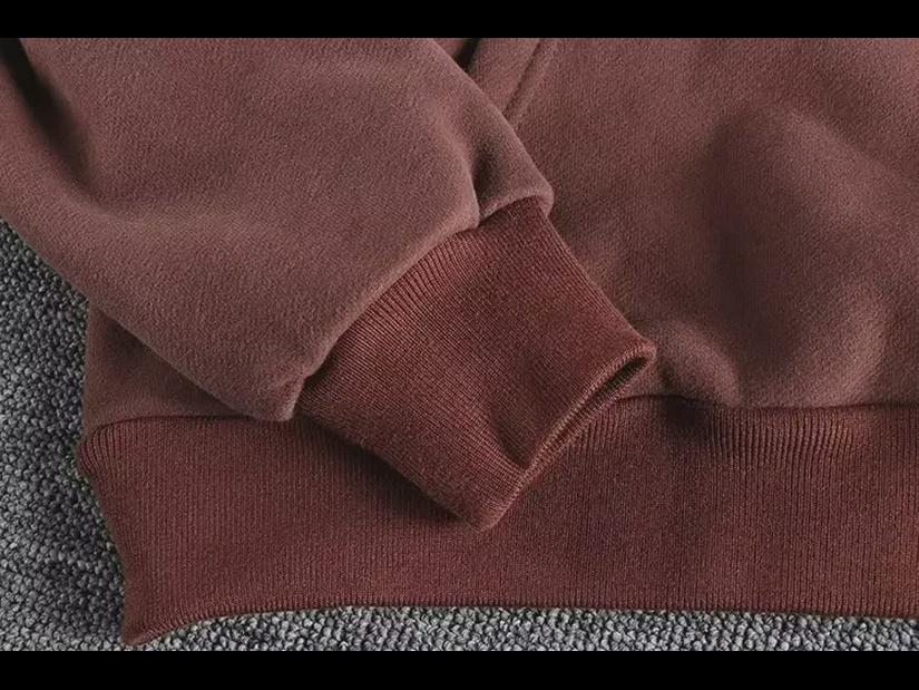 Мужская толстовка из плотного хлопка в стиле ретро с капюшоном, полумолнией, воротником-стойкой и карманом