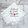 Mother of the Bride Groom Happy Tears Handkerchief Wedding Day Engagement Bridal Shower Bachelorette Party Keepsake Gift Present