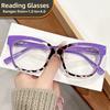 New Retro Classic Square-framed Reading Glasses with Gradient Color Matching, Trendy and Fashionable Reading Glasses
