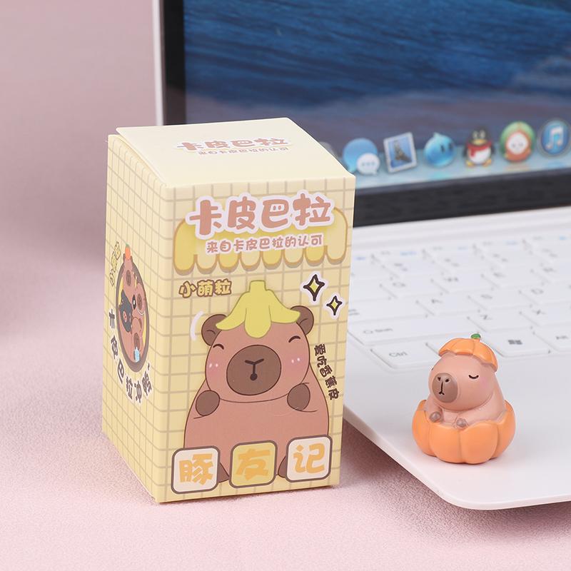 1Pc Cute Anime Capybara Blind Box Simulation Animal Cartoon Figure Toys Doll Children Girls Birthday Christmas Gift