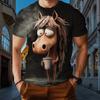 Summer Fashion Mens T-shirt 3d Printed Hip-Hop Animated CharactersT-Shirt Street Men's Baggy Oversized Blouse Casual Shirt