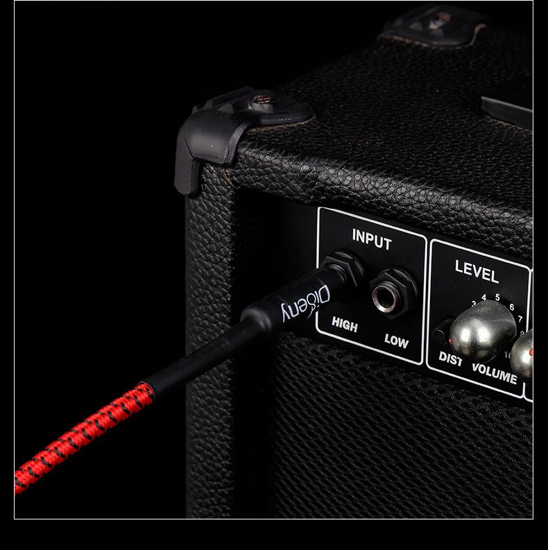 Noise-Cancelling 6.5mm Guitar Patch Cable - 3m/10m for Electric/Bass/Acoustic Amplifiers