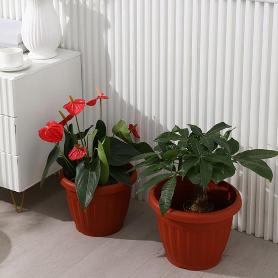 Большой цветочный горшок, устойчивый к погодным условиям, с дренажными отверстиями и поддоном, устойчивый к трещинам горшок для комнатных растений, уличных орхидей, суккулентов, трав