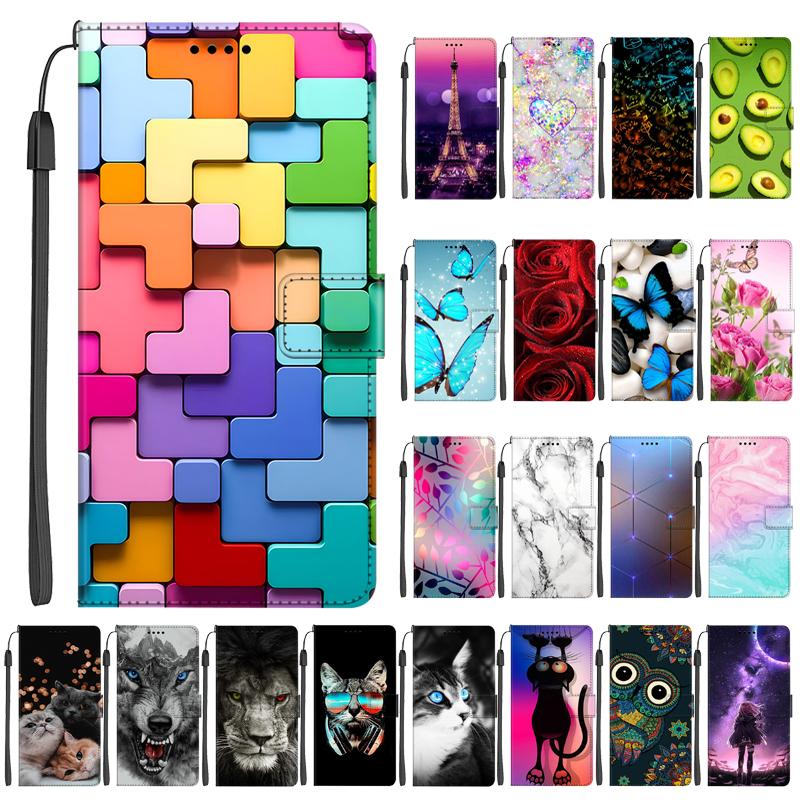 Кожаный Магнитный Чехол для Телефона для Samsung Galaxy M51 M31 M21 M21S M31S M30S M01 M11 Флип-подставка Книжка Чехол-кошелек Сумка Расписной Funda