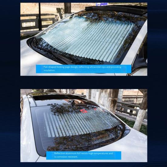 Выдвижная автомобильная солнцезащитная шторка на присосках, чехол на окно автомобиля для лета, блокирует УФ и тепло, складной автомобильный термощит для автомобилей, внедорожников