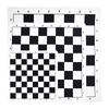 Black And White Portable Chess Board 43Cm 51Cm Pu Leather Soft Tournament Chess Board For Children'S Educational Games