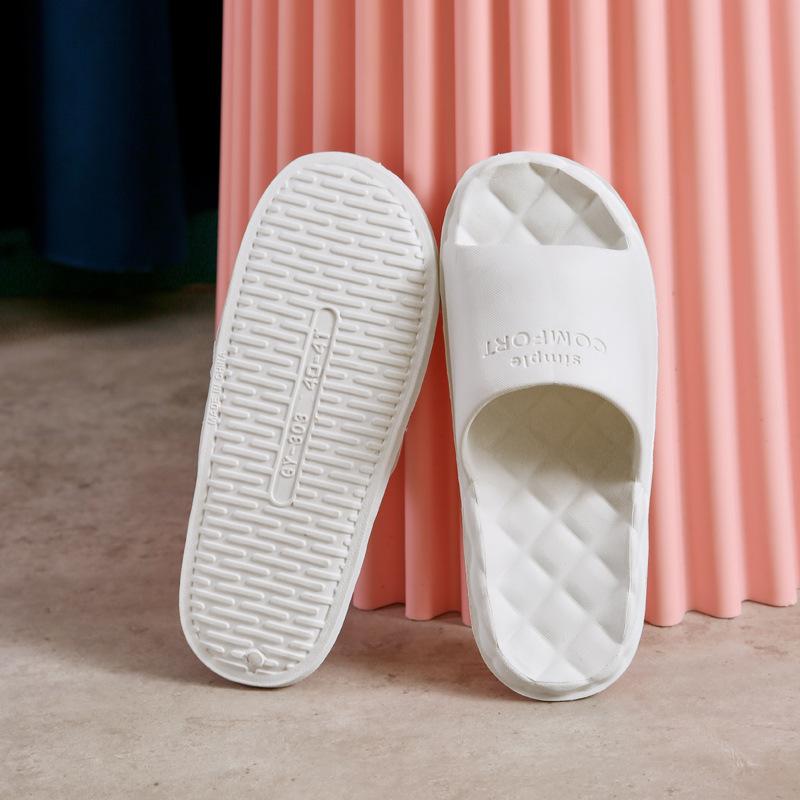 Тапочки унисекс, женские летние домашние домашние пары с толстой подошвой, нескользящие мягкие сандалии для ванной комнаты, классные сандалии