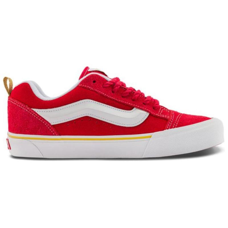 Vans Knu Skool Abrasion Resistant Low Top Skateboard Shoes Unisex Red White Sneakers VN000CS0JV6