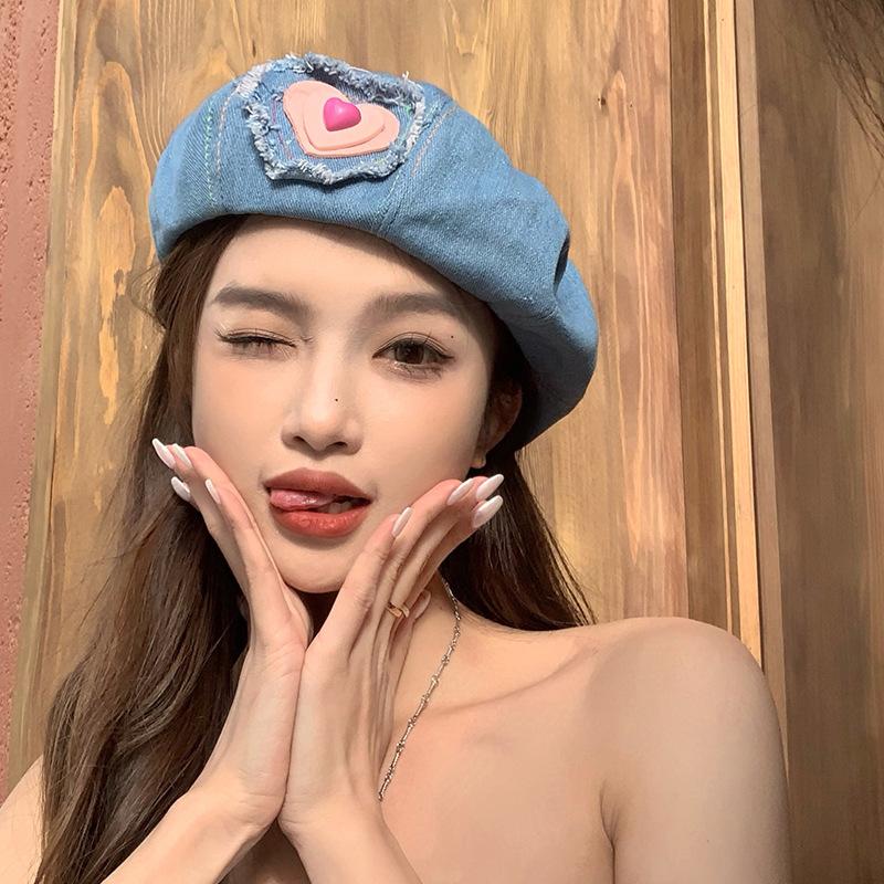 Милая и симпатичная шляпа женская 2024 новый ковбойский берет женский универсальный для лица маленький большой окружности головы восьмиугольная шляпа лето