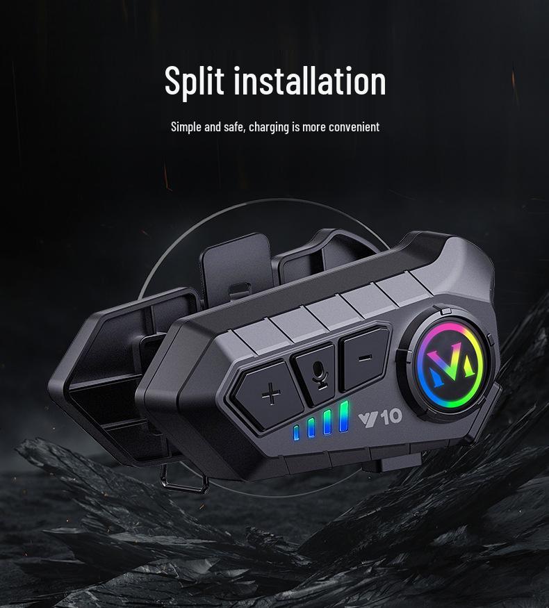 Y10 Водонепроницаемая Bluetooth Гарнитура для Мотоциклетного Шлема с Шумоподавлением