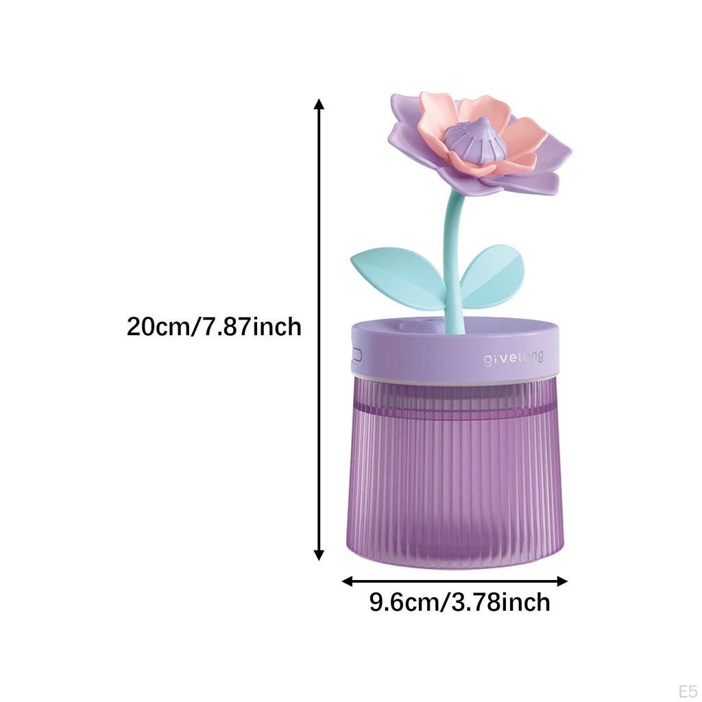 Мини-увлажнитель воздуха Cute Flower с функцией подзарядки, автоматическое выключение, низкий уровень шума, два режима распыления