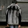 Autumn and Winter Men's Casual Faux Fur Coat Thickened Warm Coat