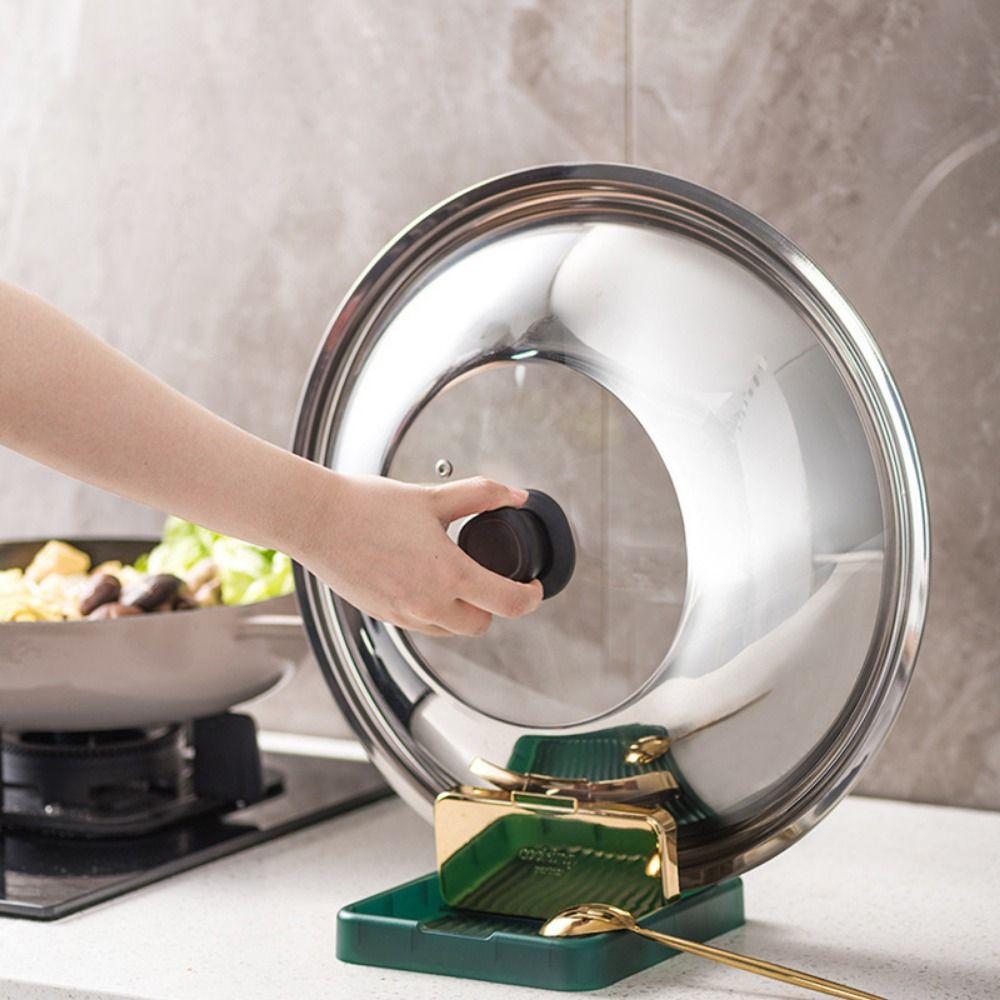 Термостойкий складной нескользящий кухонный органайзер Крышки для сковородок Подставка Стойка для суповых ложек Держатель для крышек кастрюль