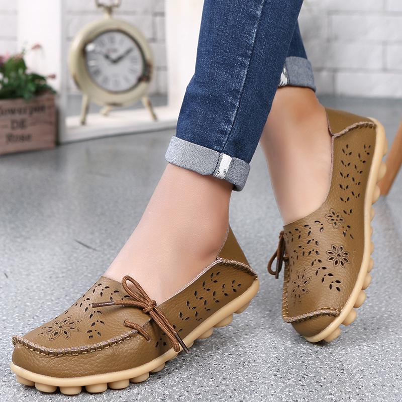 Women Flat Shoes Fashion Women Casual Shoes Breathable Women's Loafers Shallow Comfort Mom Shoes Ladies