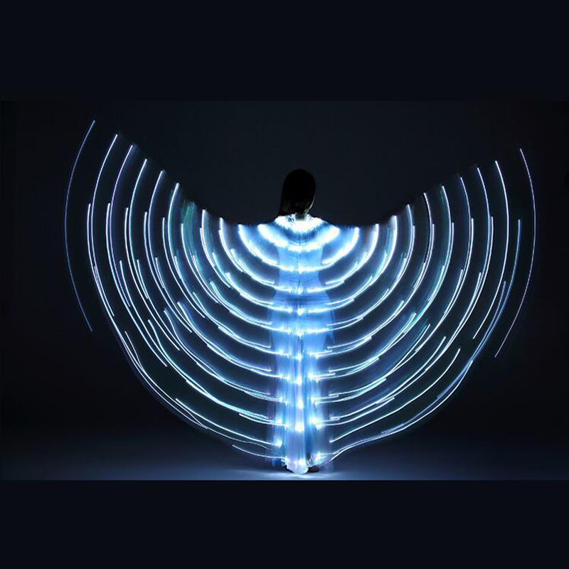 Светодиодные светящиеся крылья бабочки - Танец живота, Костюм феи, Флуоресцентный плащ для подиума