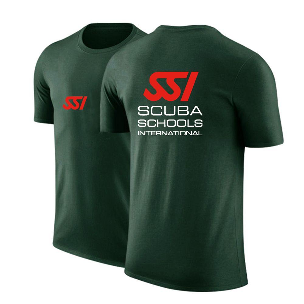 2022 Scuba Diving Dive SSI Unisexs New Summer Hot Printing Sports Short Sleeves Round Neck Leisure Breathable Casual T Shirts Tops
