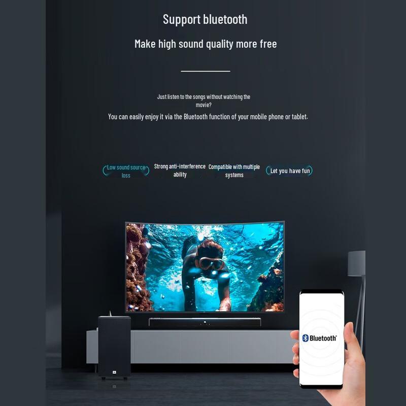 JBL Cinema SB190 2.1 Channel Dolby Atmos Soundbar with Wireless Subwoofer