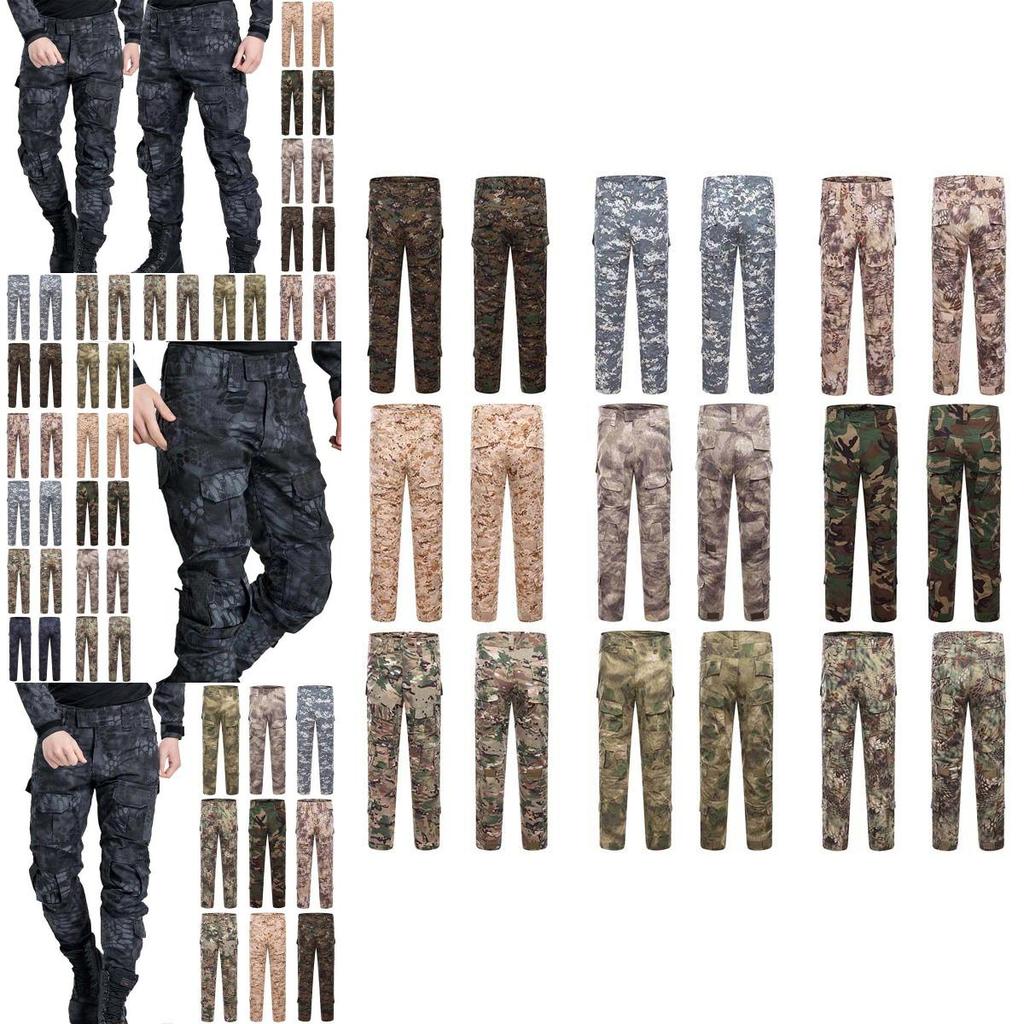 Men's Military Army Combat Tactical Airsoft Pants With Multi-pockets And Ergonomic Knee Design