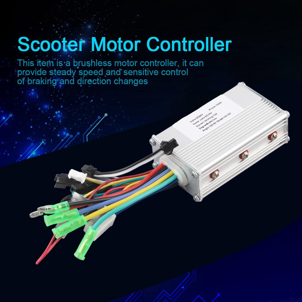 24 В 350 Вт Бесколлекторный контроллер двигателя постоянного тока для электровелосипеда, электровелосипеда, скутера, аксессуары для велосипеда