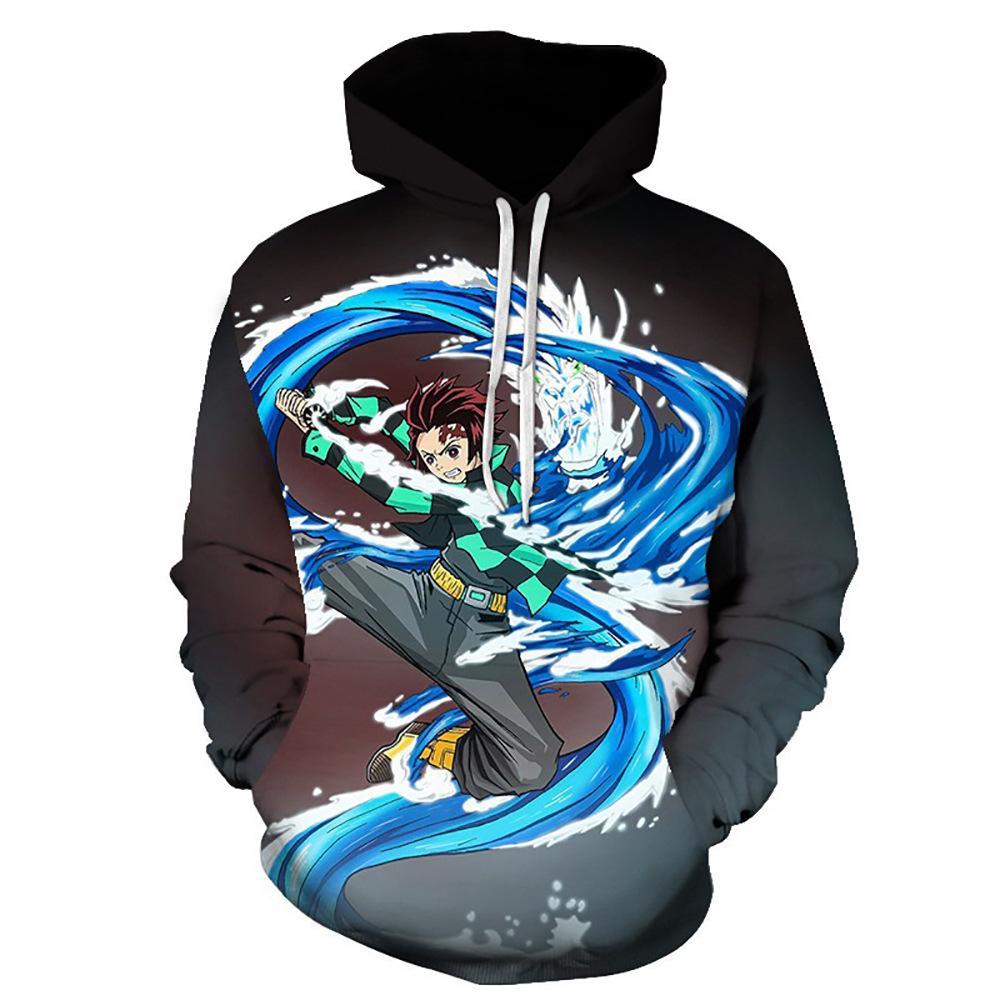 Аниме Demon Slayer Series 3D Printed Man's Spring New Style Hooded Long Sleeve Hoodie Fashion Casual Cotton Pullover Clothing