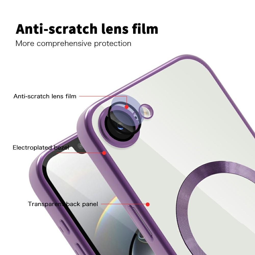 Чехол для iPhone 16e, совместимый с MagSafe, прозрачная задняя крышка из ТПУ+ПК