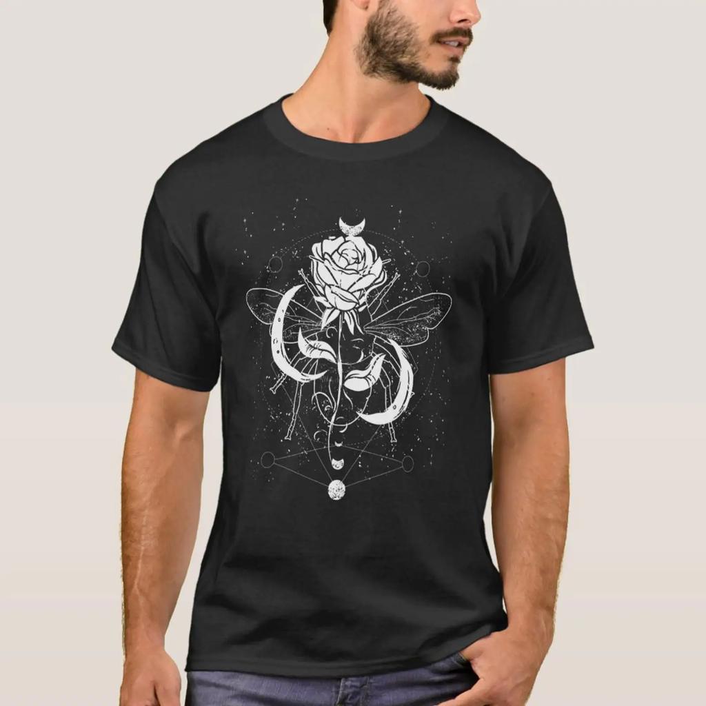 Occult Tarot Card Goth Grunge Gothic Punk T Shirt Vintage Slightly Stretched Homme Fashion Casual Unisex Streetwear