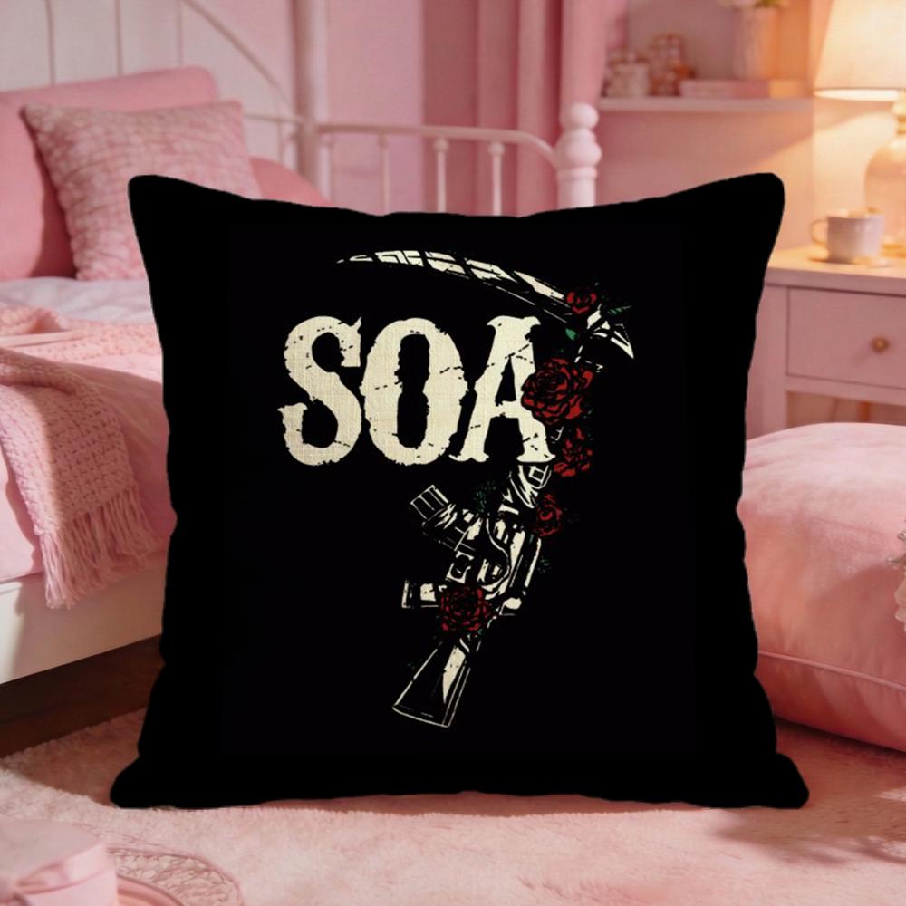 Drama SSons of Anarchys Cushion Cover Premium Comfort Reversible Pillow Cove Two in One Design for Any Room Car Interior